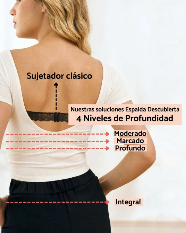 Body con espalda baja y escote con Push Up - Valeria