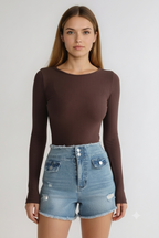 Body con mangas largas y espalda baja - Victoria