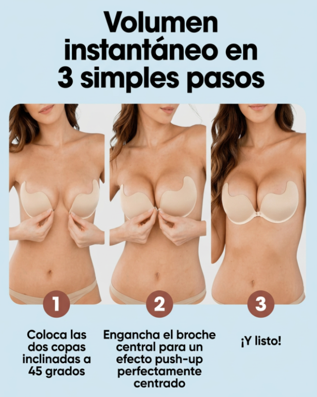 Sujetador Invisible Adhesivo con Push UP - Marina