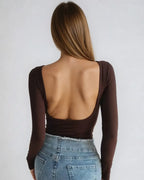 Body con mangas largas y espalda baja - Victoria
