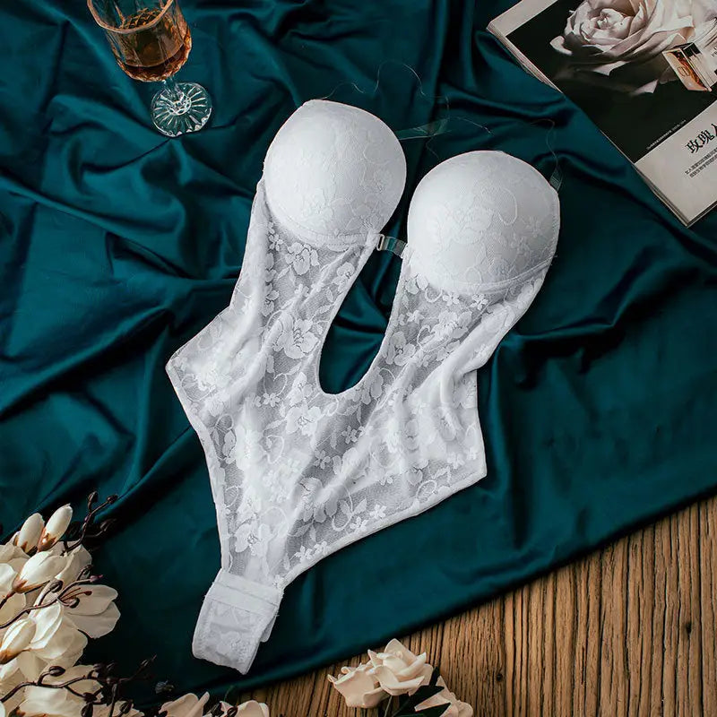 Body con encaje y tiras invisibles - Sofía