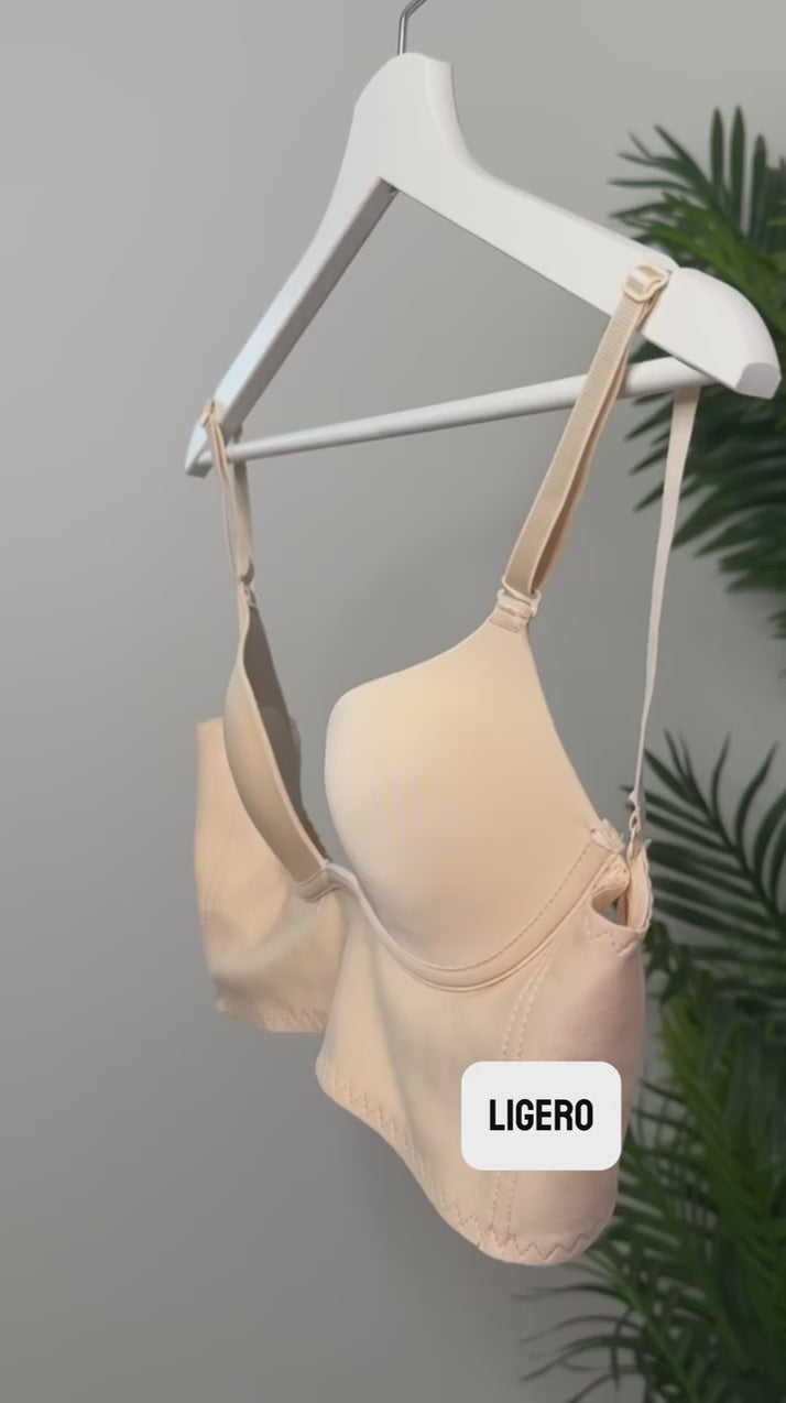 Sujetador invisible con espalda descubierta, efecto push-up y multiposición - Beatriz